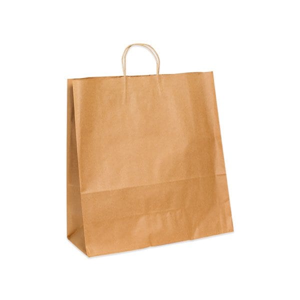 Bsc Preferred 18 x 7 x 18'' Kraft Paper Shopping Bags, 200PK BUY00030047 - main